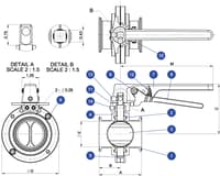 Inline Industries Sanitary Butterfly Valve, 717F